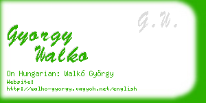gyorgy walko business card