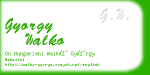 gyorgy walko business card